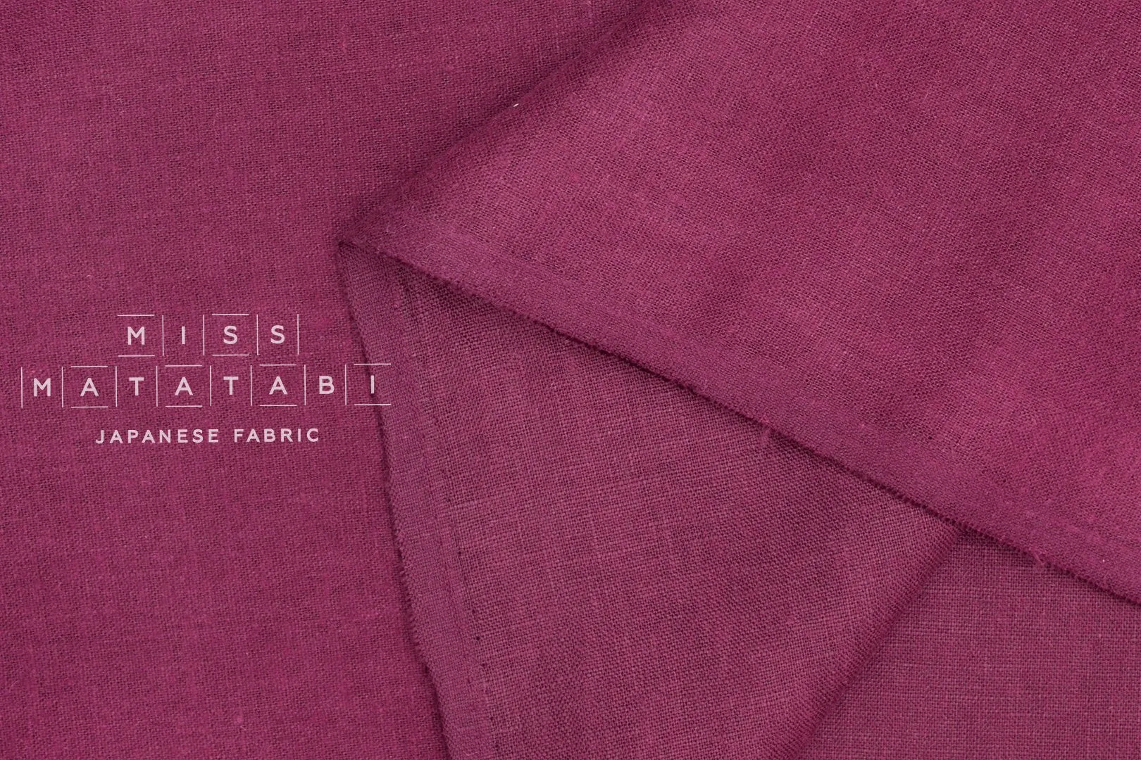 100% brushed linen - berry