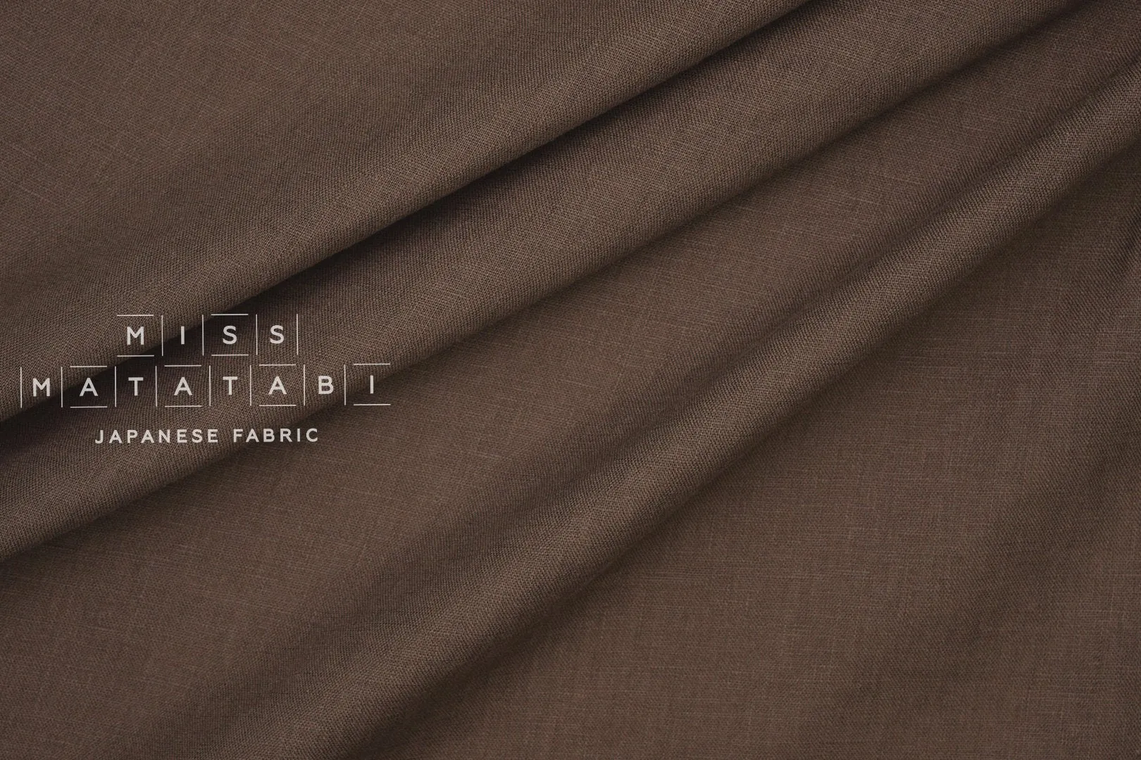 100% brushed linen - chocolate