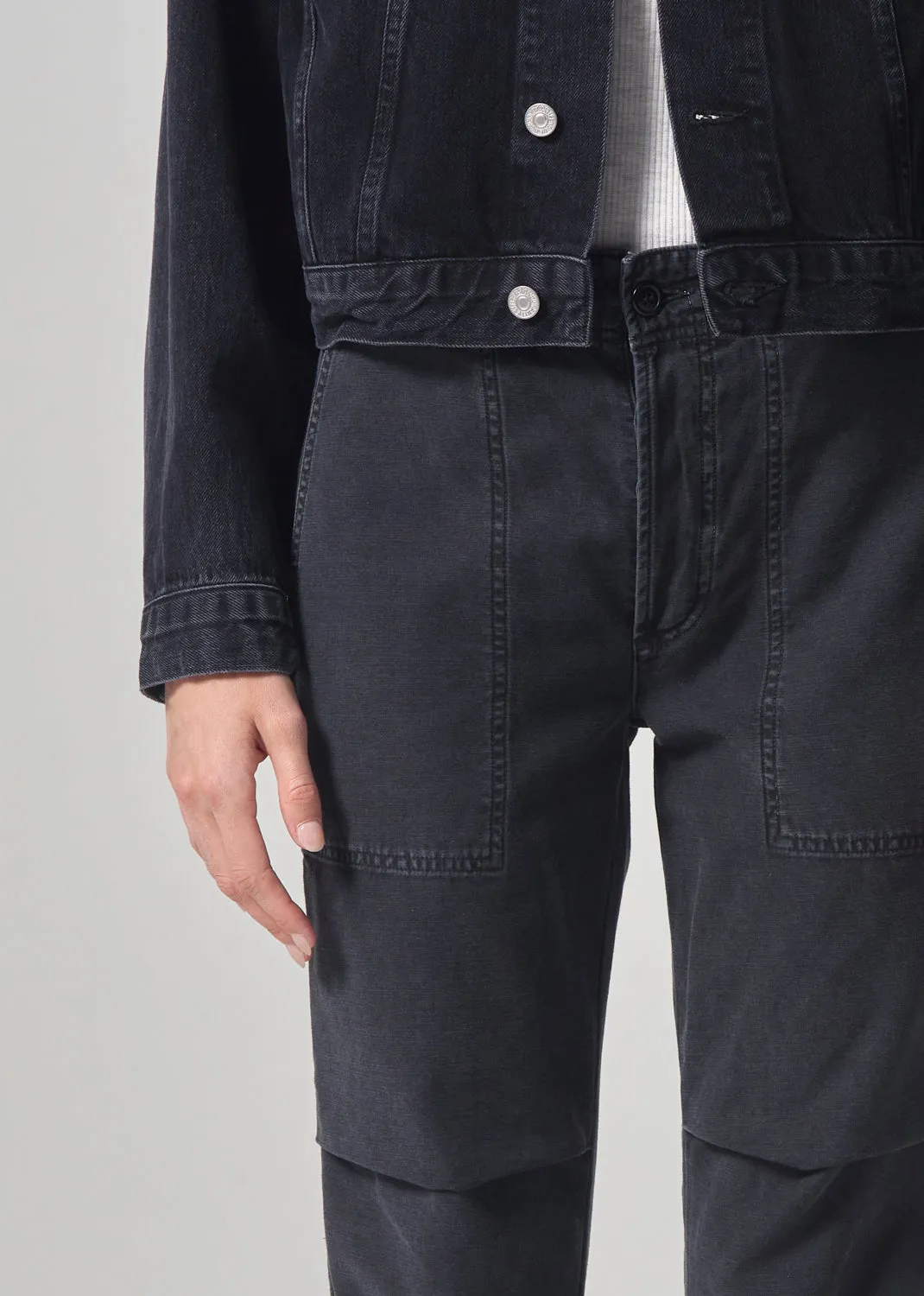 Agni Utility Trouser in Washed Black