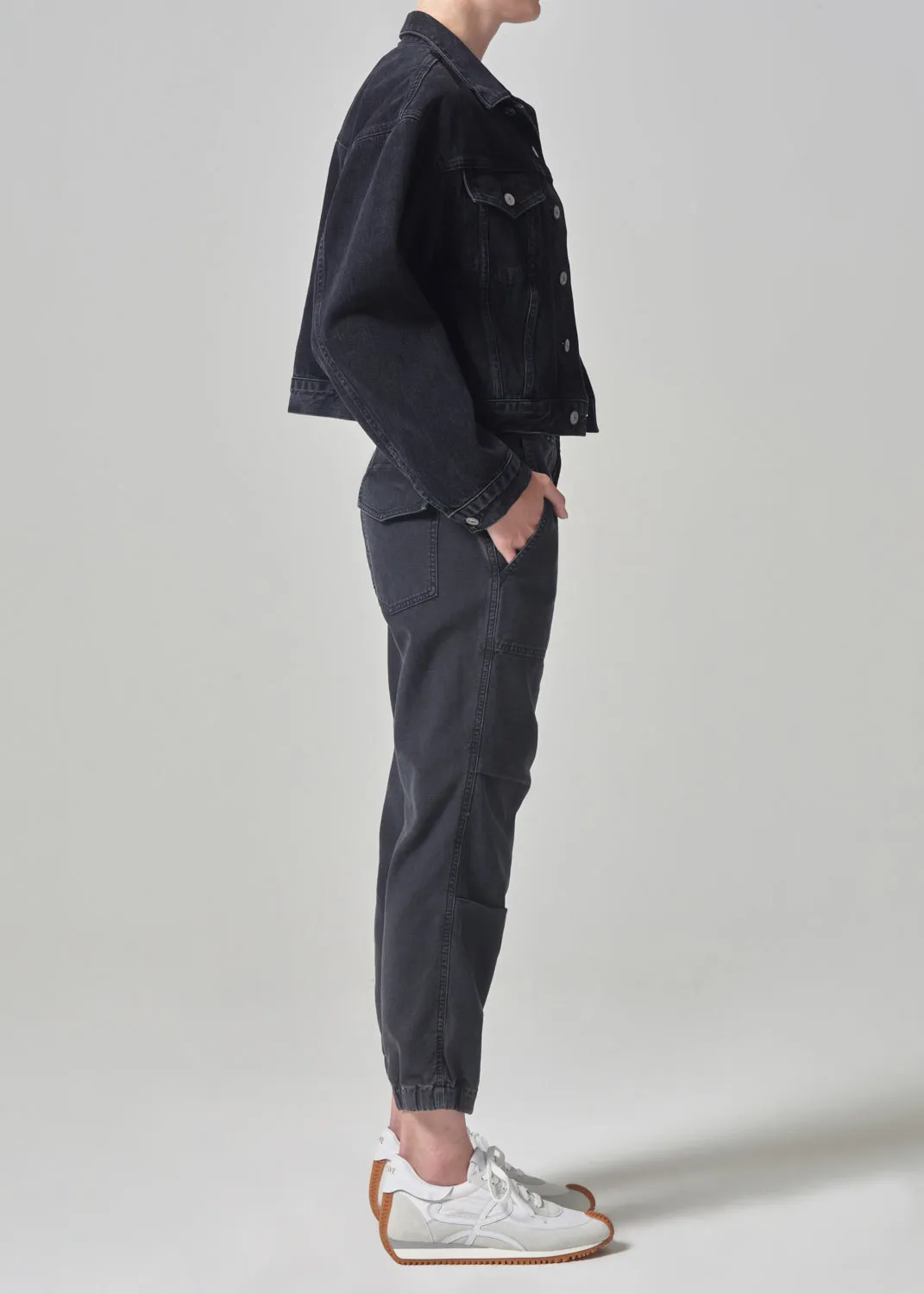 Agni Utility Trouser in Washed Black