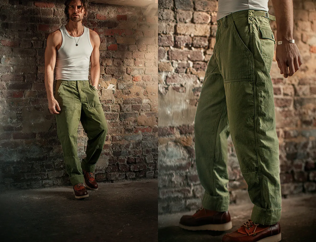 &SONS Fatigue Pant Army Green