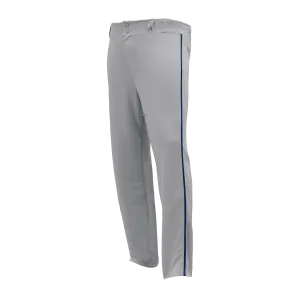 Athletic Knit (AK) BA1391Y-826 Youth Grey/Navy Pro Baseball Pants