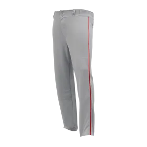 Athletic Knit (AK) BA1391Y-829 Youth Grey/Red Pro Baseball Pants