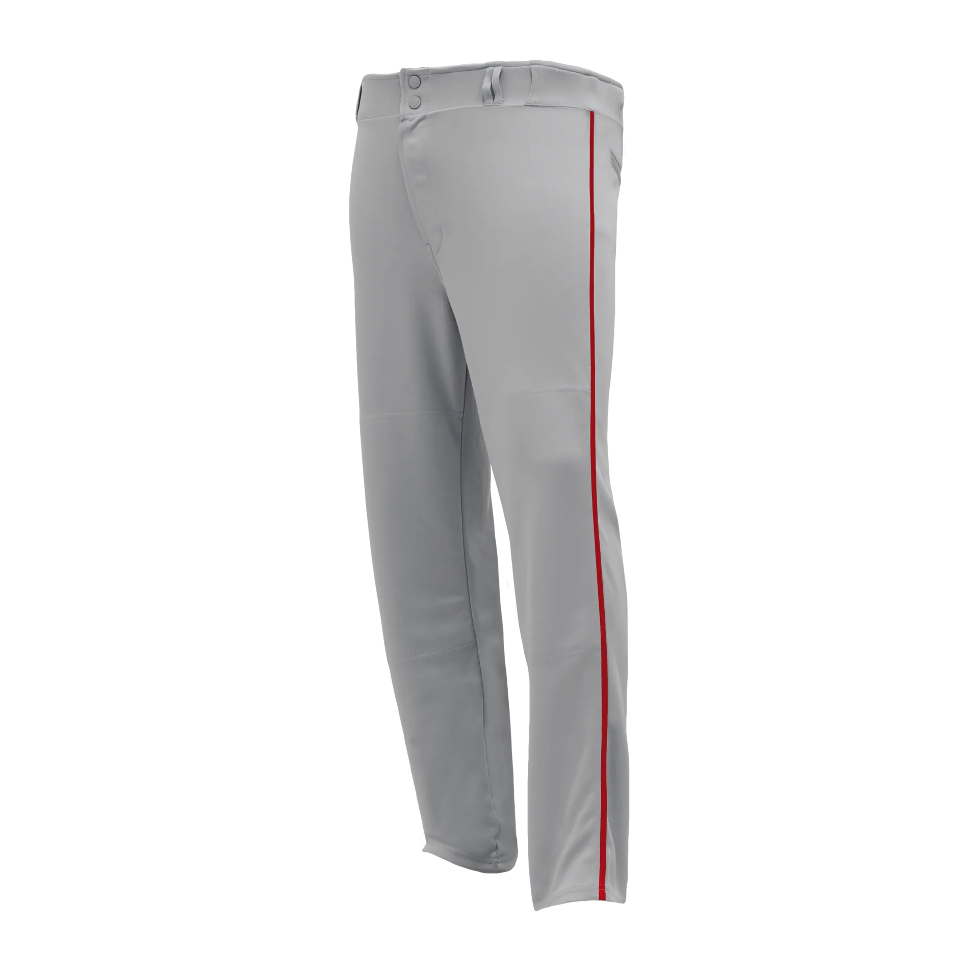 Athletic Knit (AK) BA1391Y-829 Youth Grey/Red Pro Baseball Pants