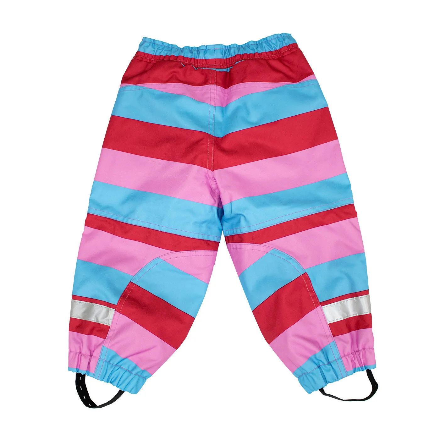 Berry Stripe Waterproof Rain Pants - Size 9-10 years / 140cm