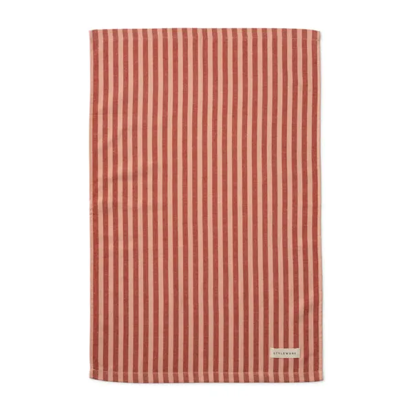 Between the Lines Tea Towel - Red Velvet