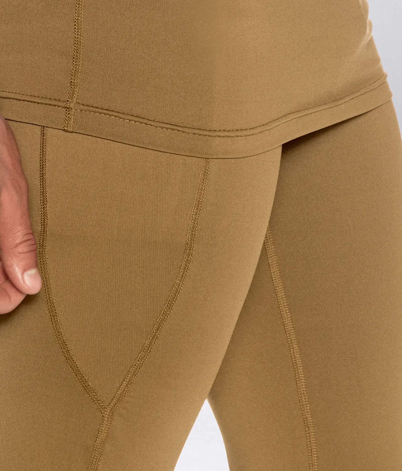 Born Tough Side Pockets Athletic Compression Pants For Men Khaki