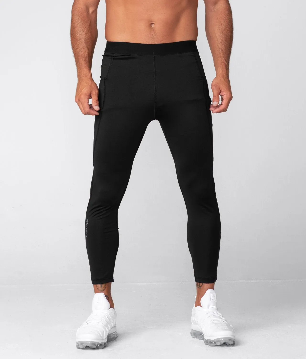 Born Tough Side Pockets Compression Athletic Pants For Men Black