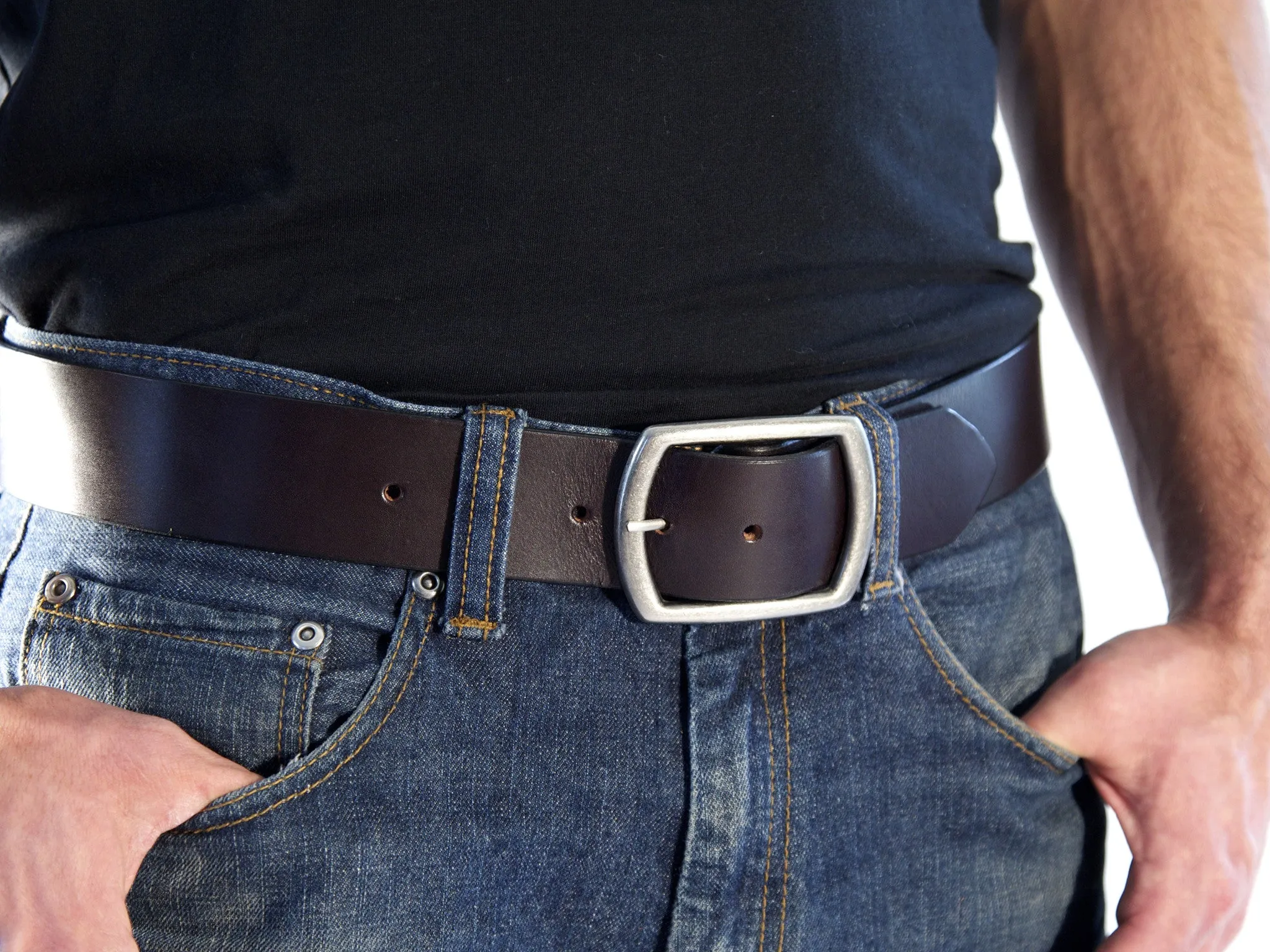 Brown Latigo Wide Leather Belt