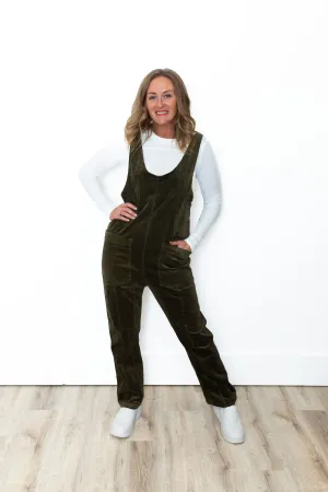 Corduroy Jumpsuit - Olive