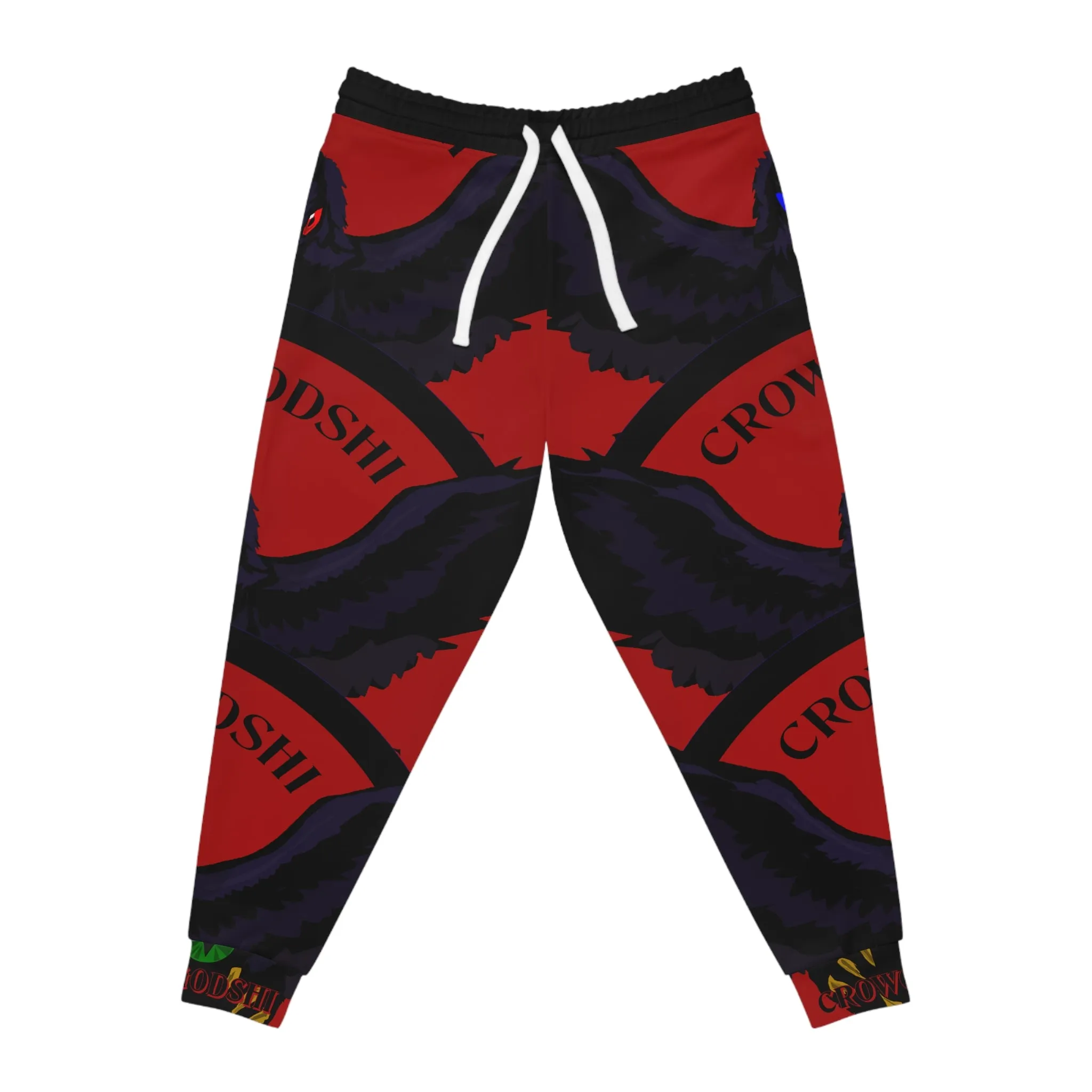 Crowgodshi 3rd GEN Athletic Joggers, BURGUNDY LOGO