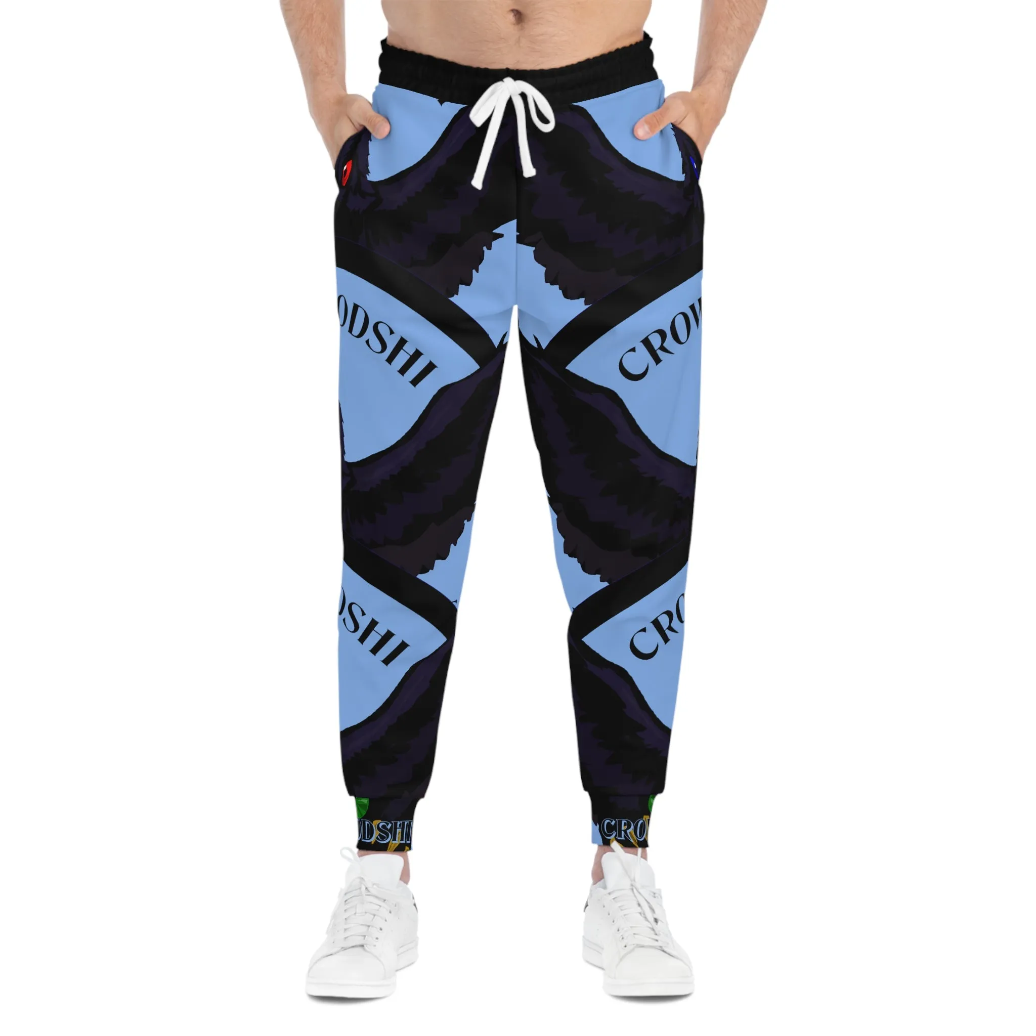 Crowgodshi 3rd GEN Athletic Joggers, CAROLINA BLUE LOGO