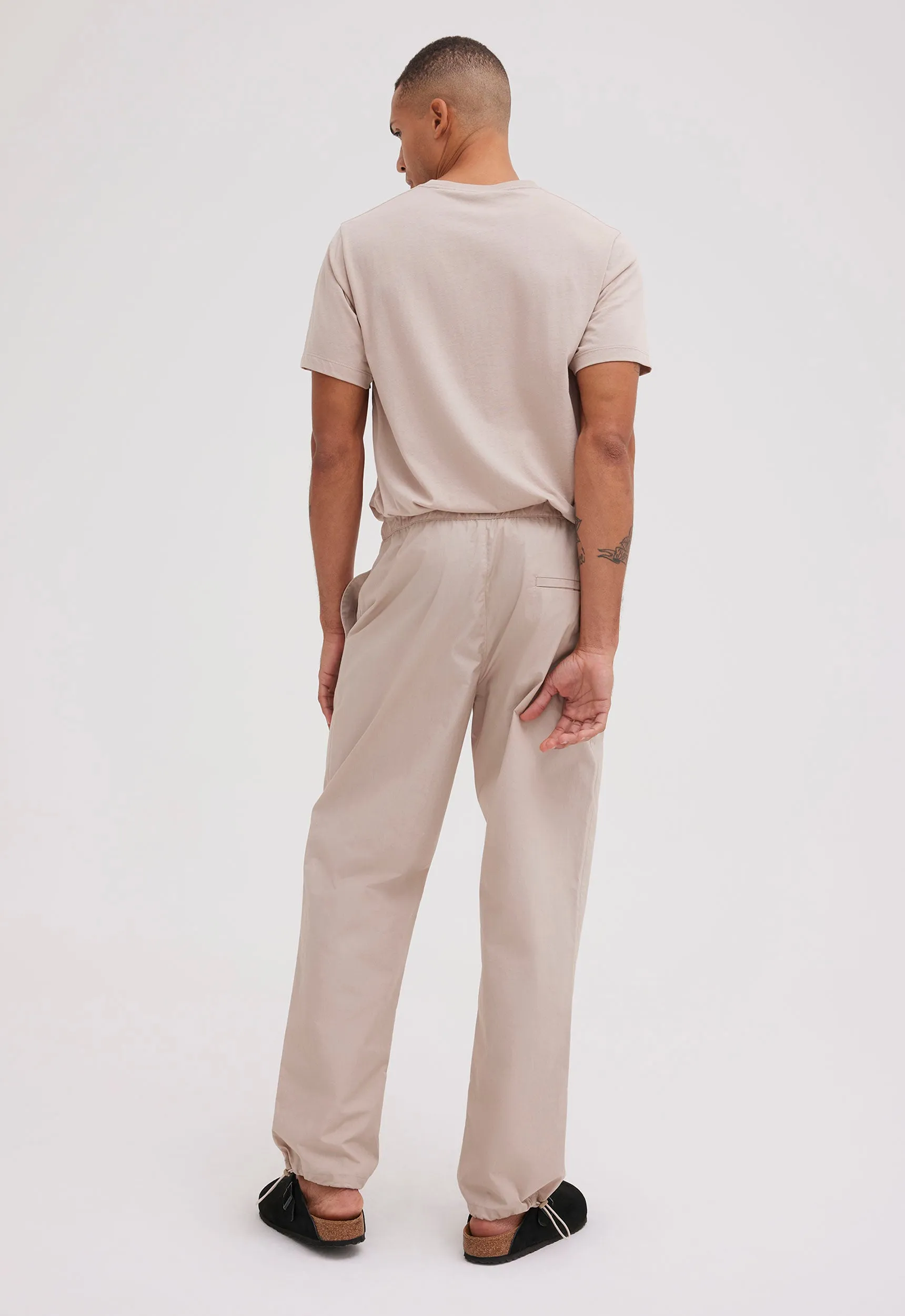 Denman Cotton Pant in Stone Neutral