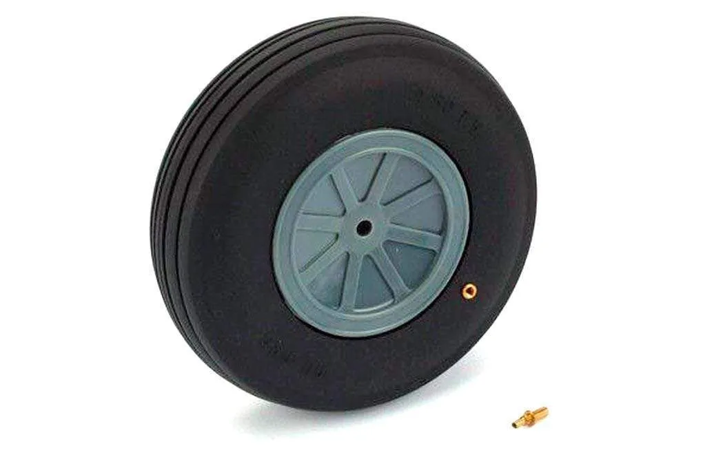 Du-Bro 101.6mm (4") x 29.8mm Large Scale Treaded PVC Wheel for 5mm Axle