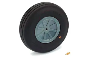 Du-Bro 127mm (5") x 38.1mm Large Scale Treaded PVC Wheel for 5mm Axle