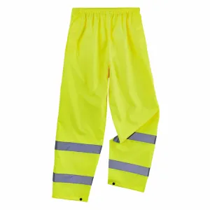 Ergodyne 25349 8916 5XL Lime Class E Lightweight Hi-Vis Rain Pants