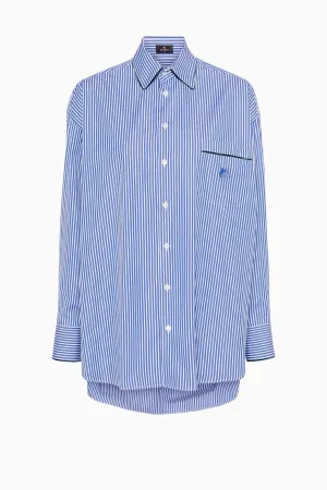 Etro Oversized Striped Shirt - Blue