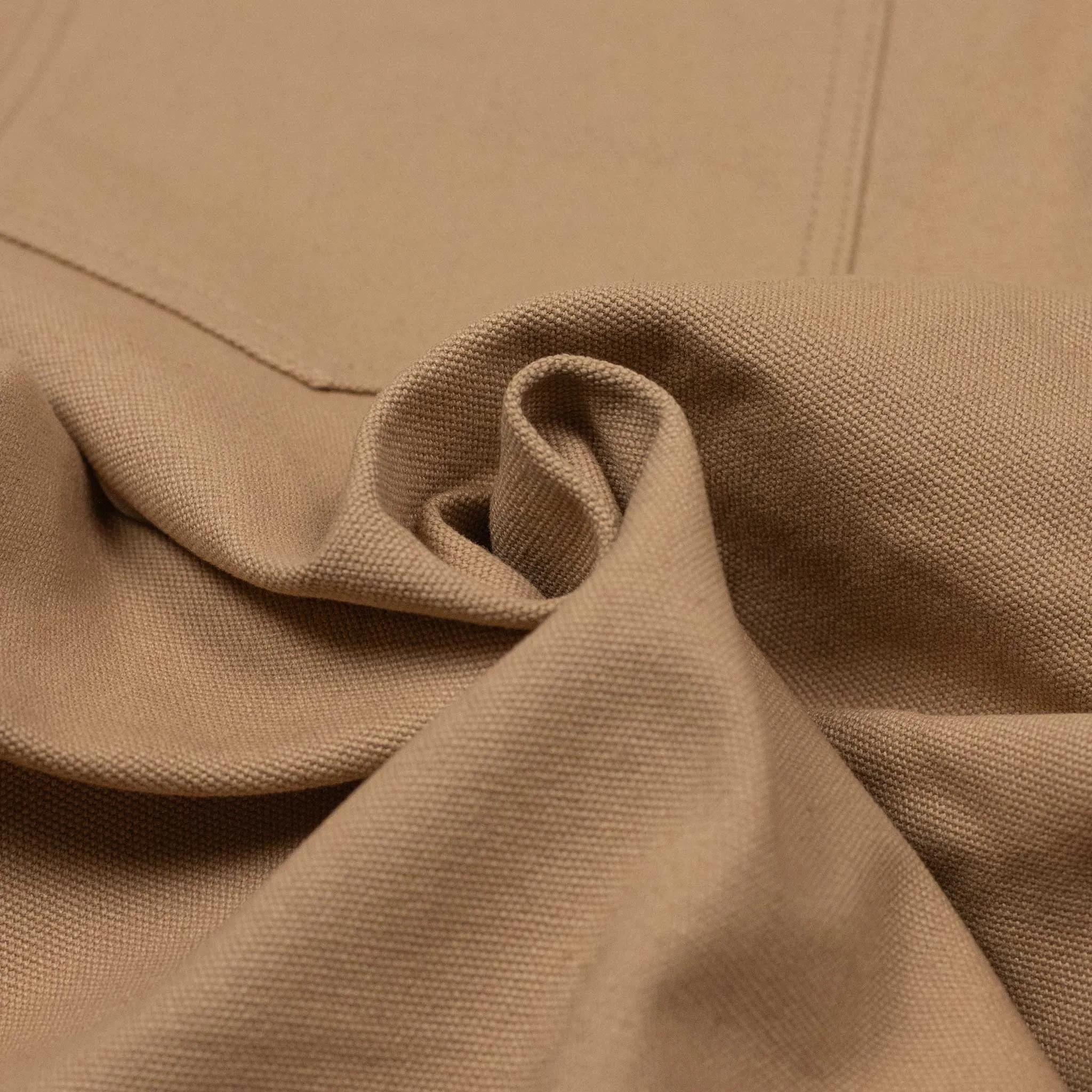 Fatigue fishing trousers in beige cotton canvas