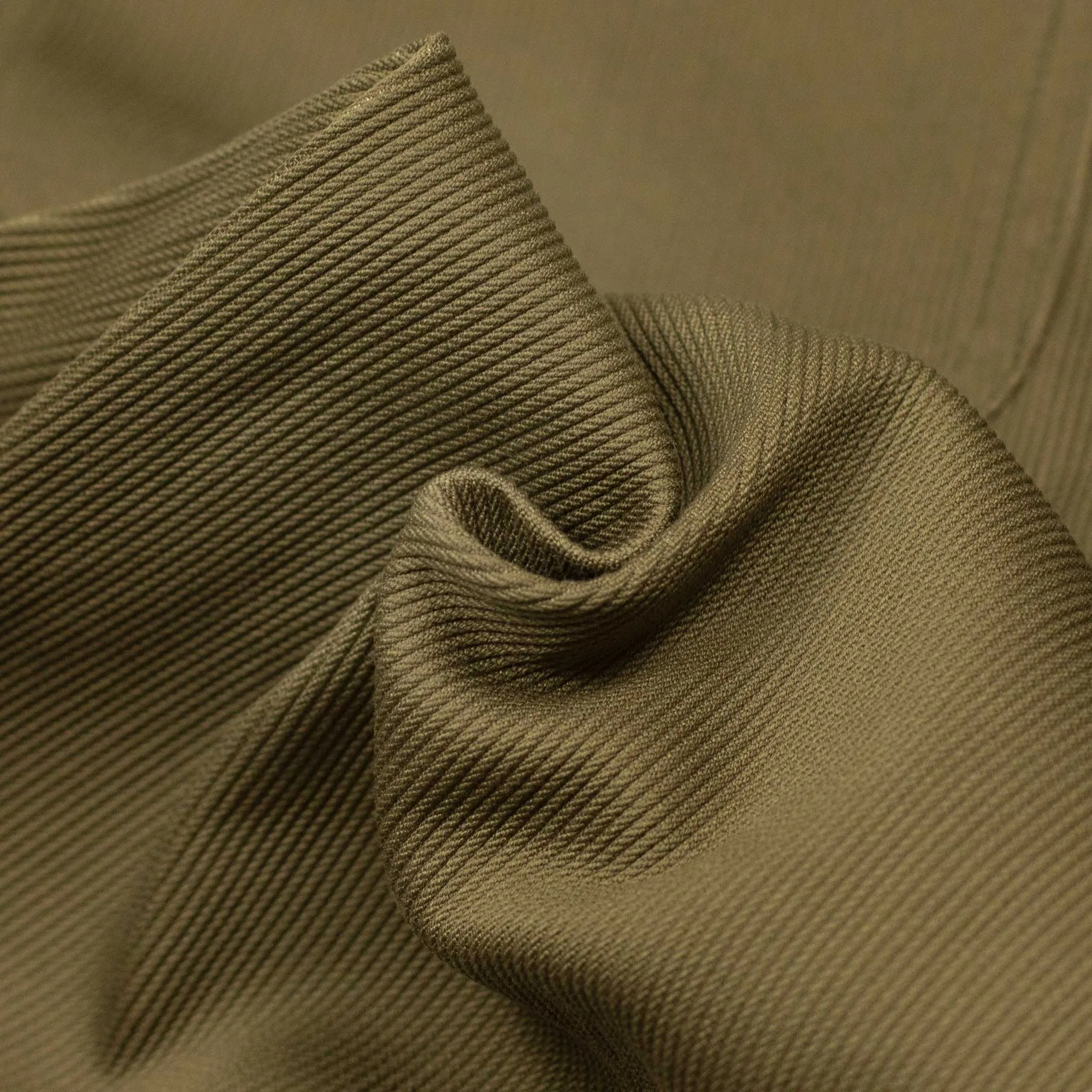 Five pocket pants in faded olive Japanese bedford cord