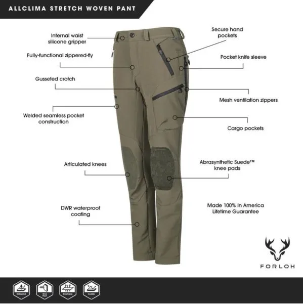 Forloh Women's AllClima Stretch Woven Twill Pant