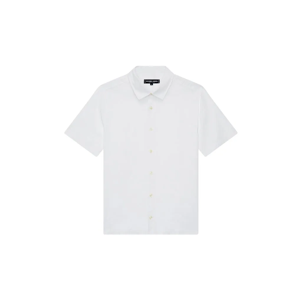 FRESCOBOL CARIOCA Castro Classic Linen Shirt WHITE