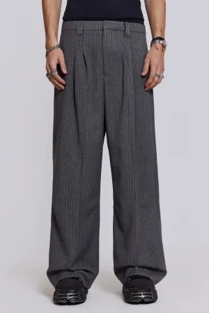 Goliath Light Grey Pinstripe Suit Pants