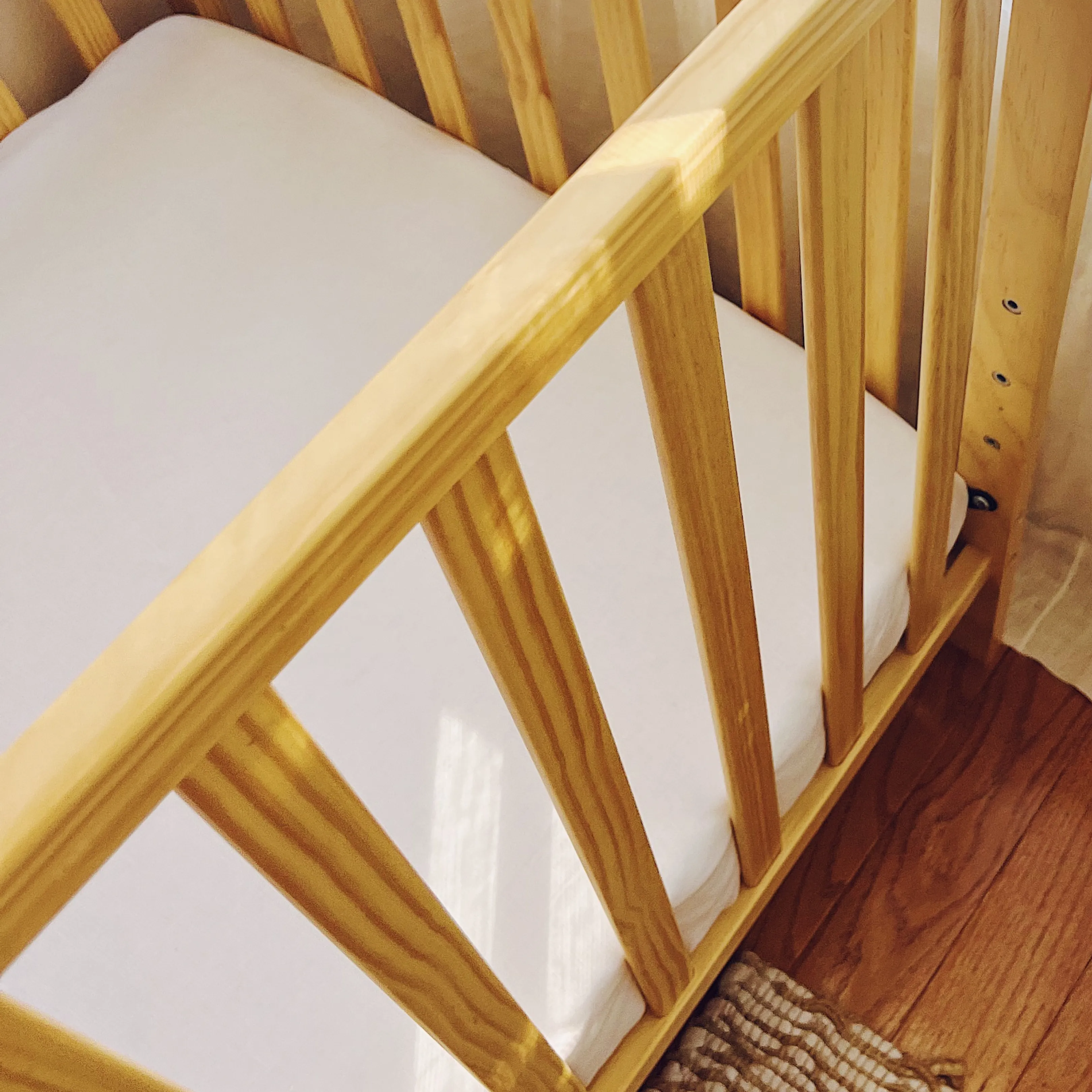 Hemp Crib Sheet in White