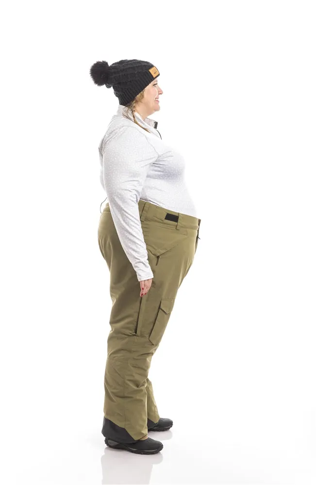 Insulated Plus Size Rider Pants | Olive