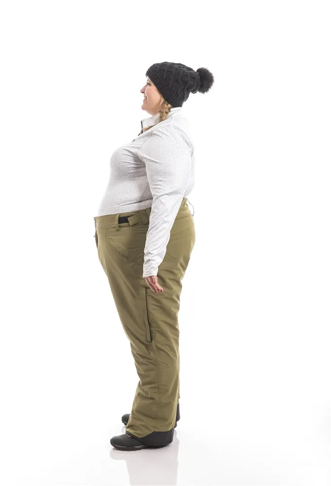 Insulated Plus Size Rider Pants | Olive