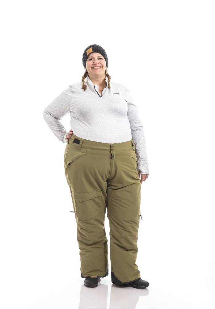 Insulated Plus Size Rider Pants | Olive