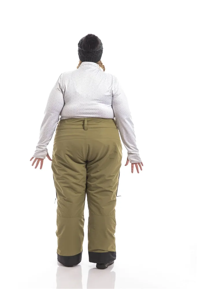 Insulated Plus Size Rider Pants | Olive