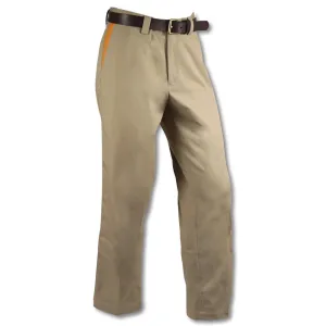 Kevin's Khaki Stretch Leather Trimmed Pants