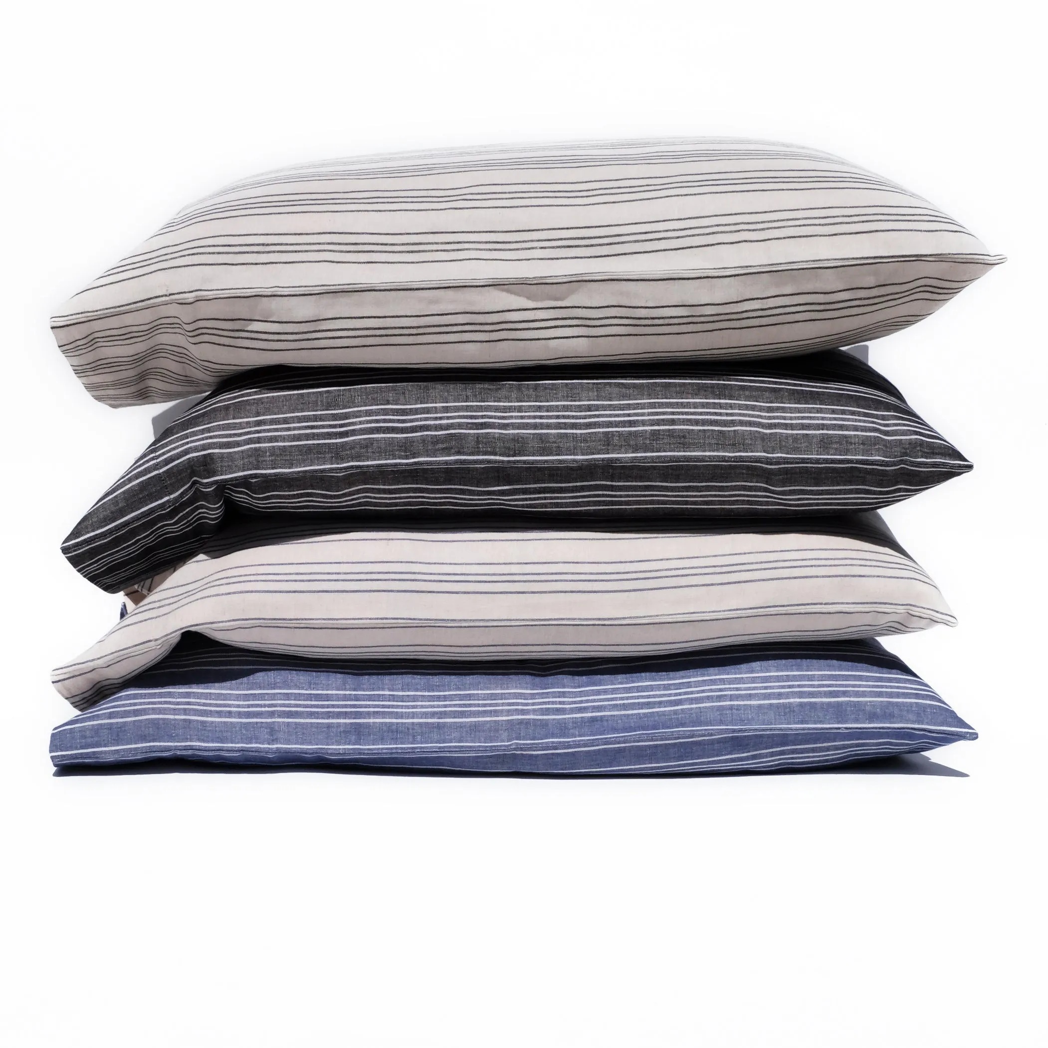 Linen and Cotton Small Ticking Pillowcase (More Colors Available)