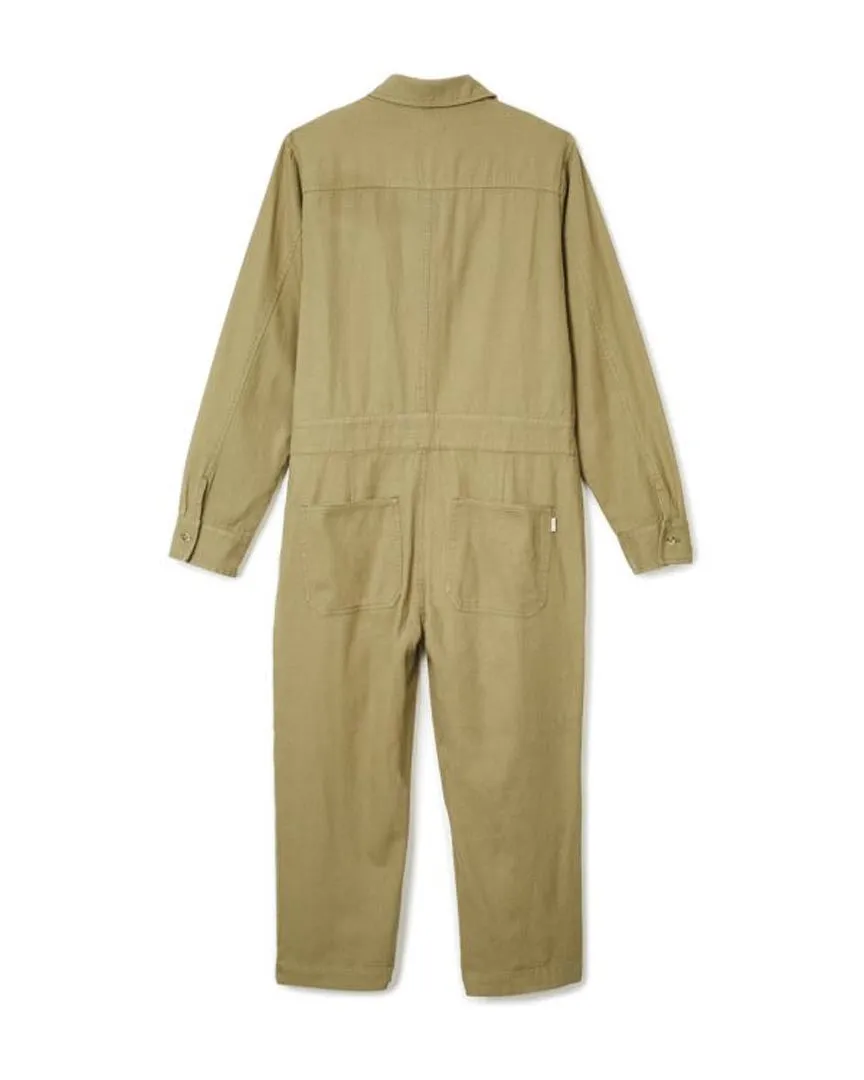 Melbourne Crop Overall Overalls - Washed Olive