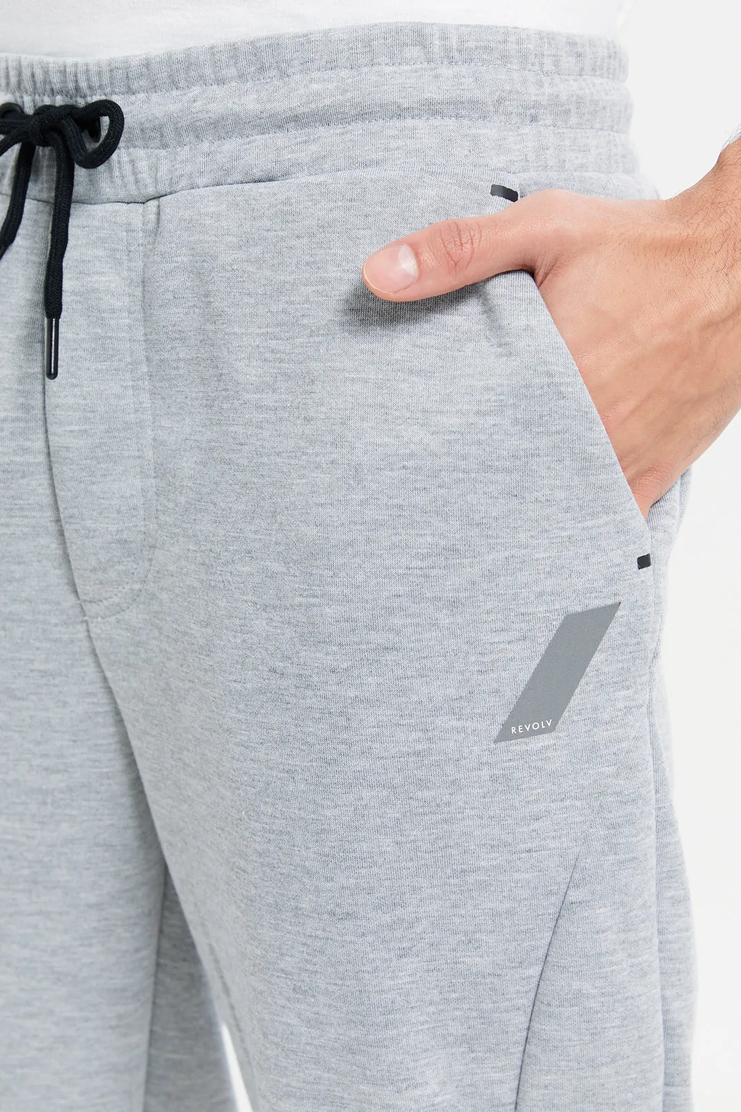 Men Grey Print Active Pants