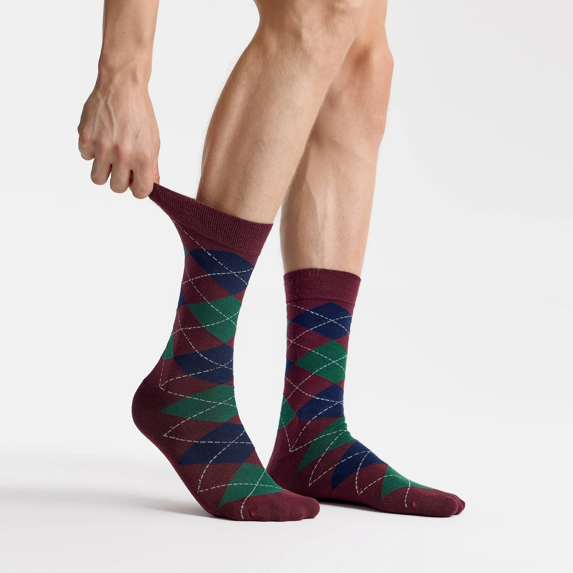 Men’s Bamboo Dress Socks - 5 Pairs, Assorted Pattern Mix Design