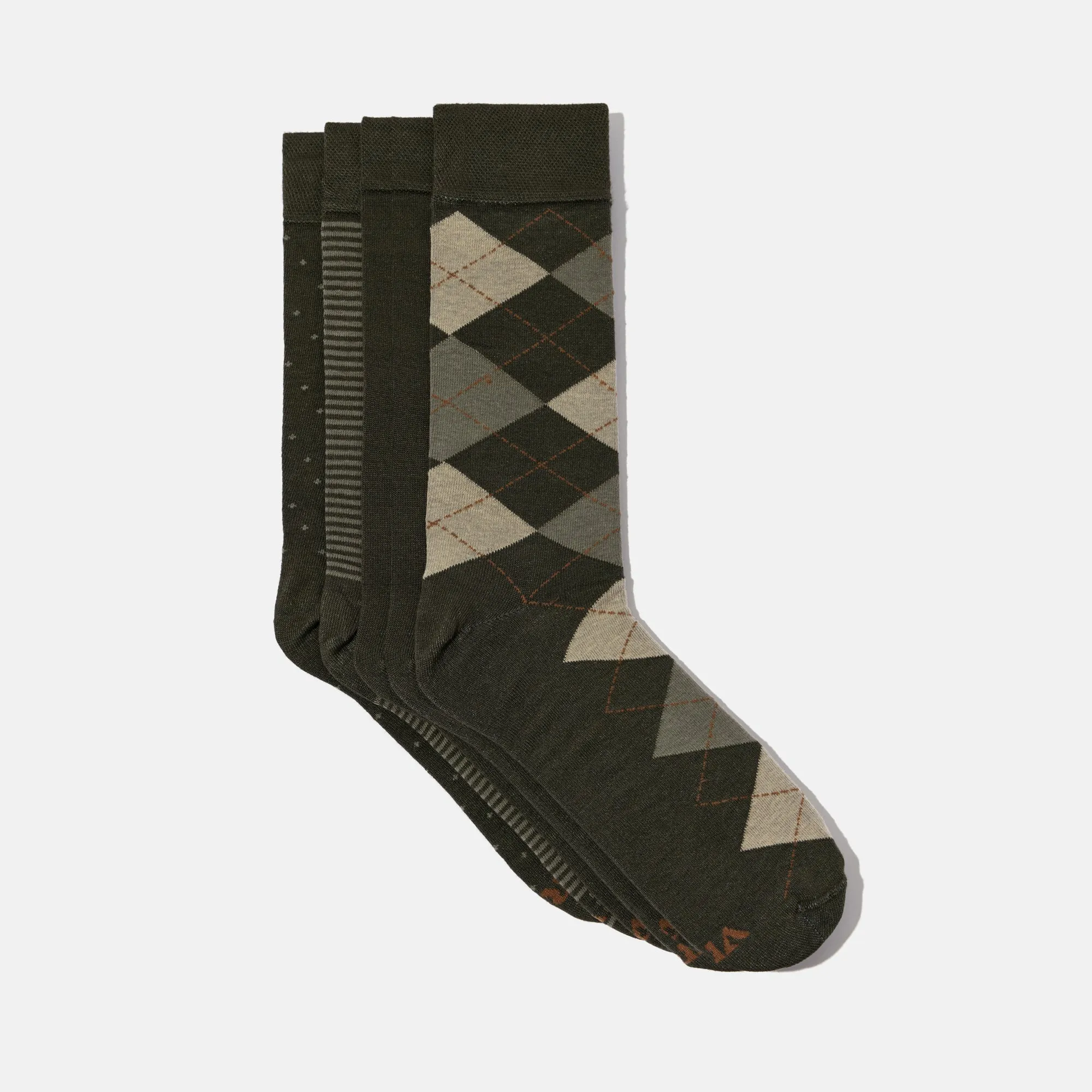 Men’s Bamboo Dress Socks - 5 Pairs, Assorted Pattern Mix Design