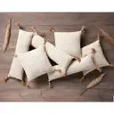 Mud Pie Long Woven Check Pattern Pillow