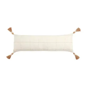 Mud Pie Long Woven Check Pattern Pillow