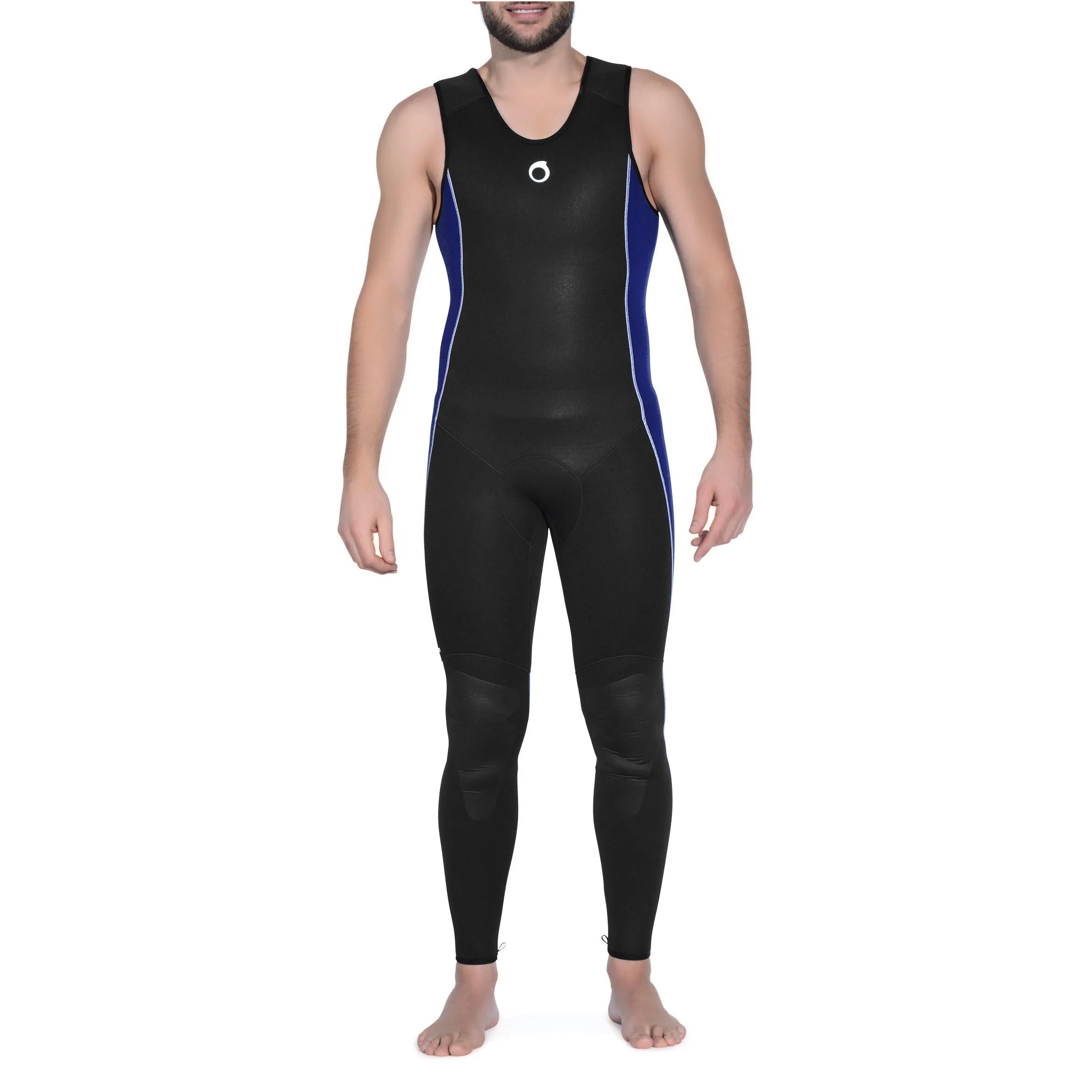 Neoprene diving suit pants SCD 100 neoprene 5 5mm male black/blue SUBEA, black/electric blue