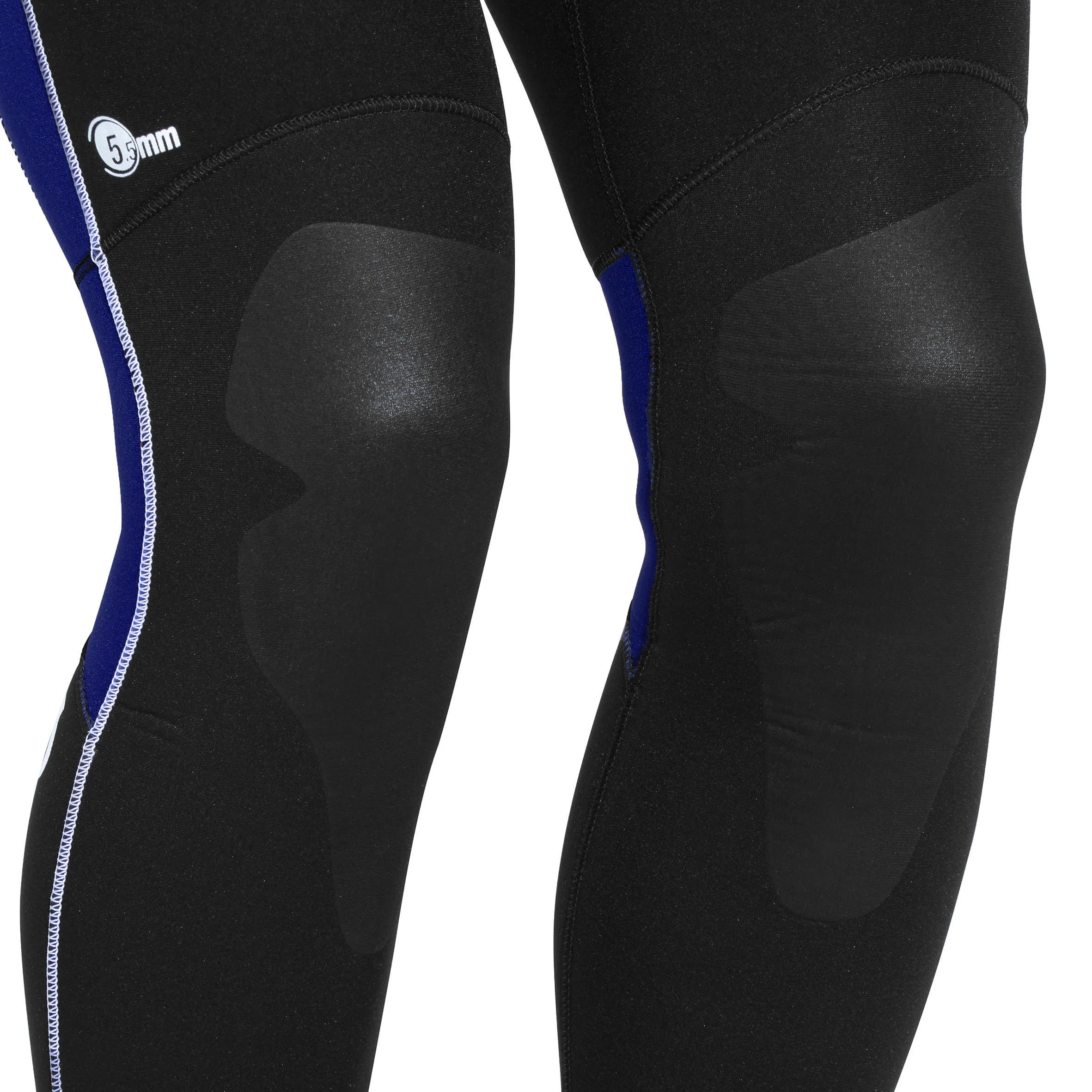 Neoprene diving suit pants SCD 100 neoprene 5 5mm male black/blue SUBEA, black/electric blue