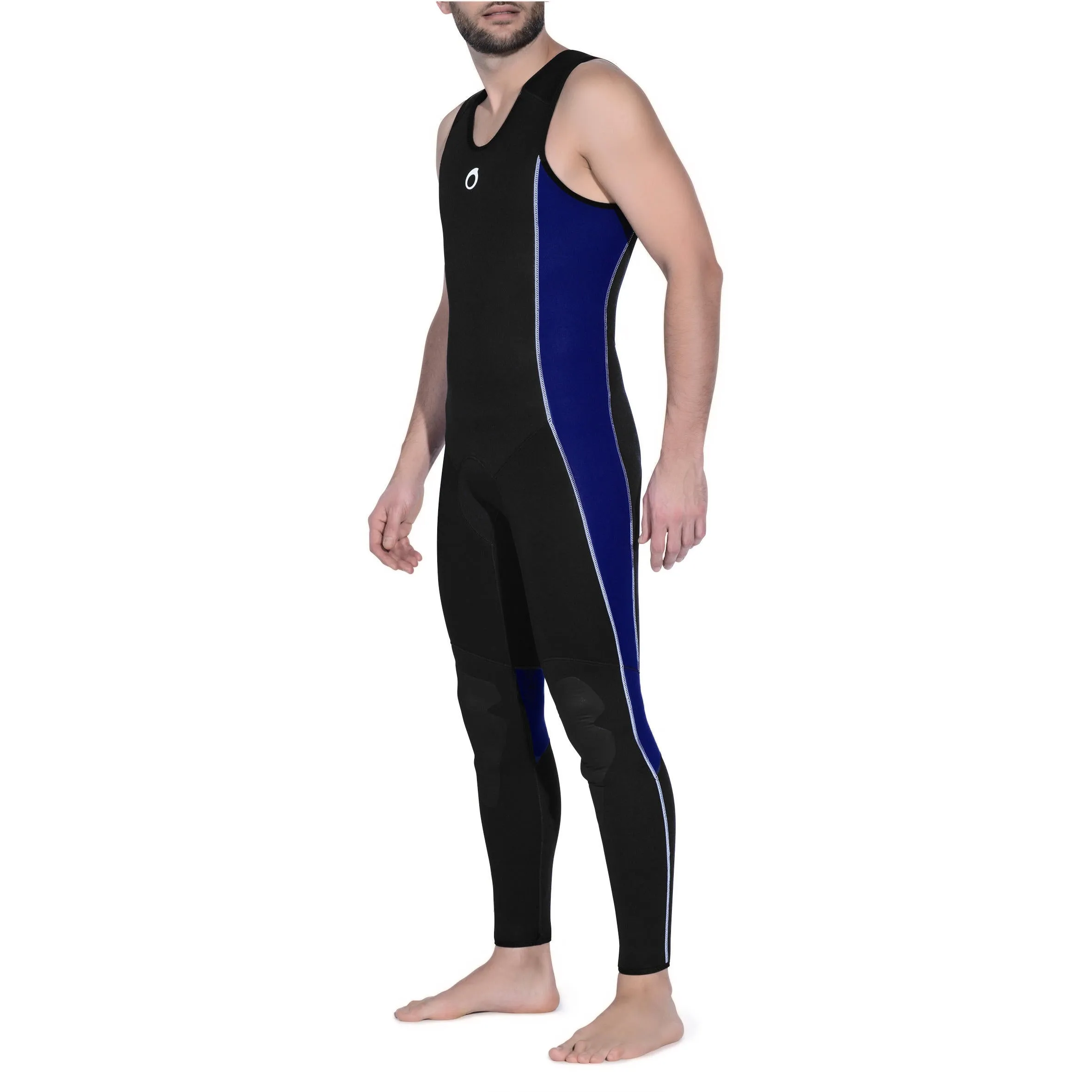 Neoprene diving suit pants SCD 100 neoprene 5 5mm male black/blue SUBEA, black/electric blue