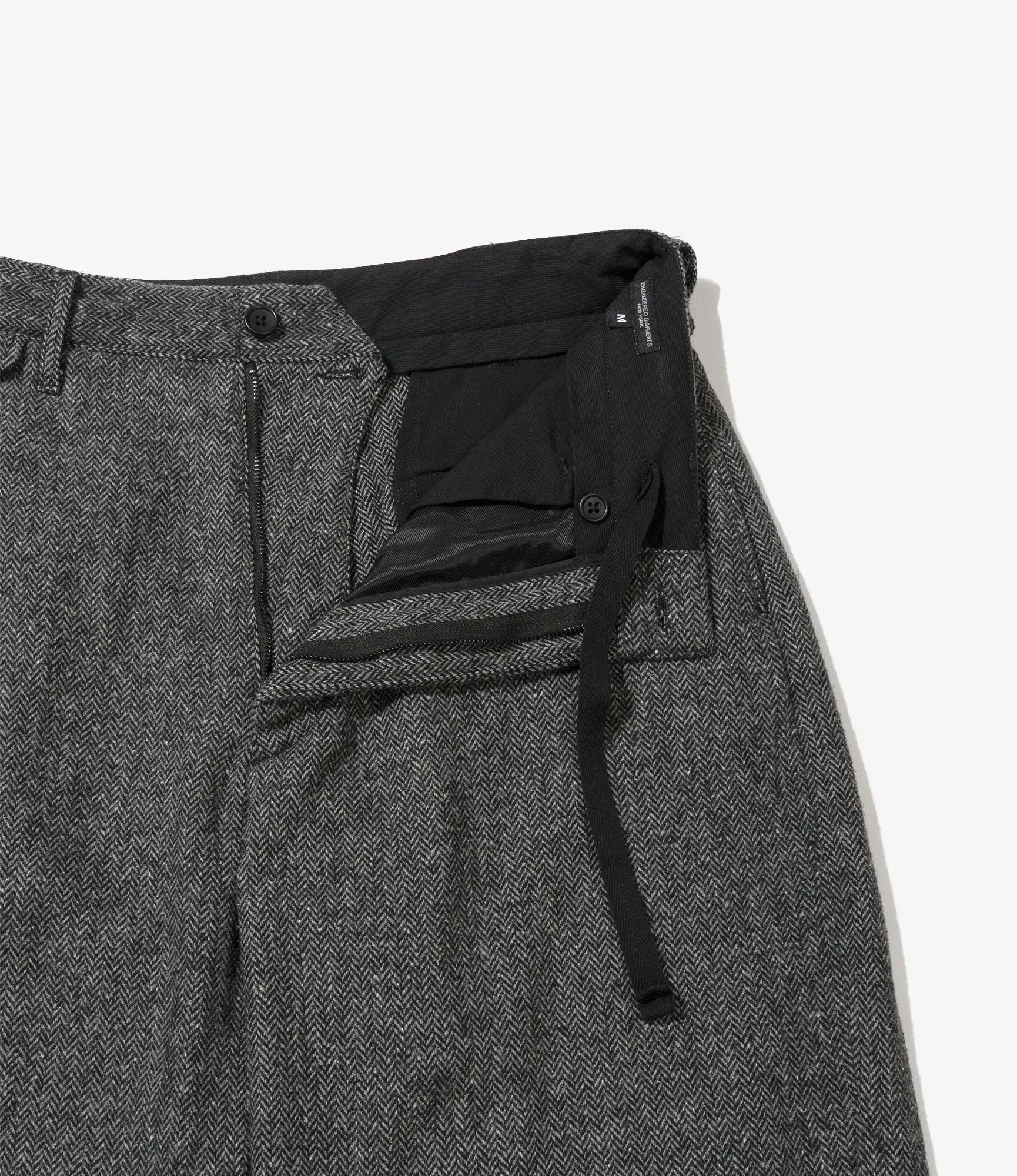 Officer Pant – Grey Herringbone Poly Wool