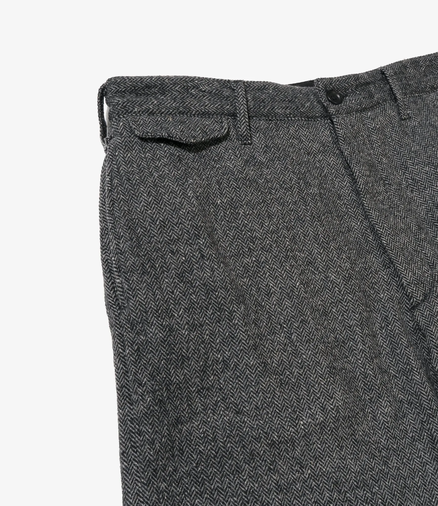 Officer Pant – Grey Herringbone Poly Wool