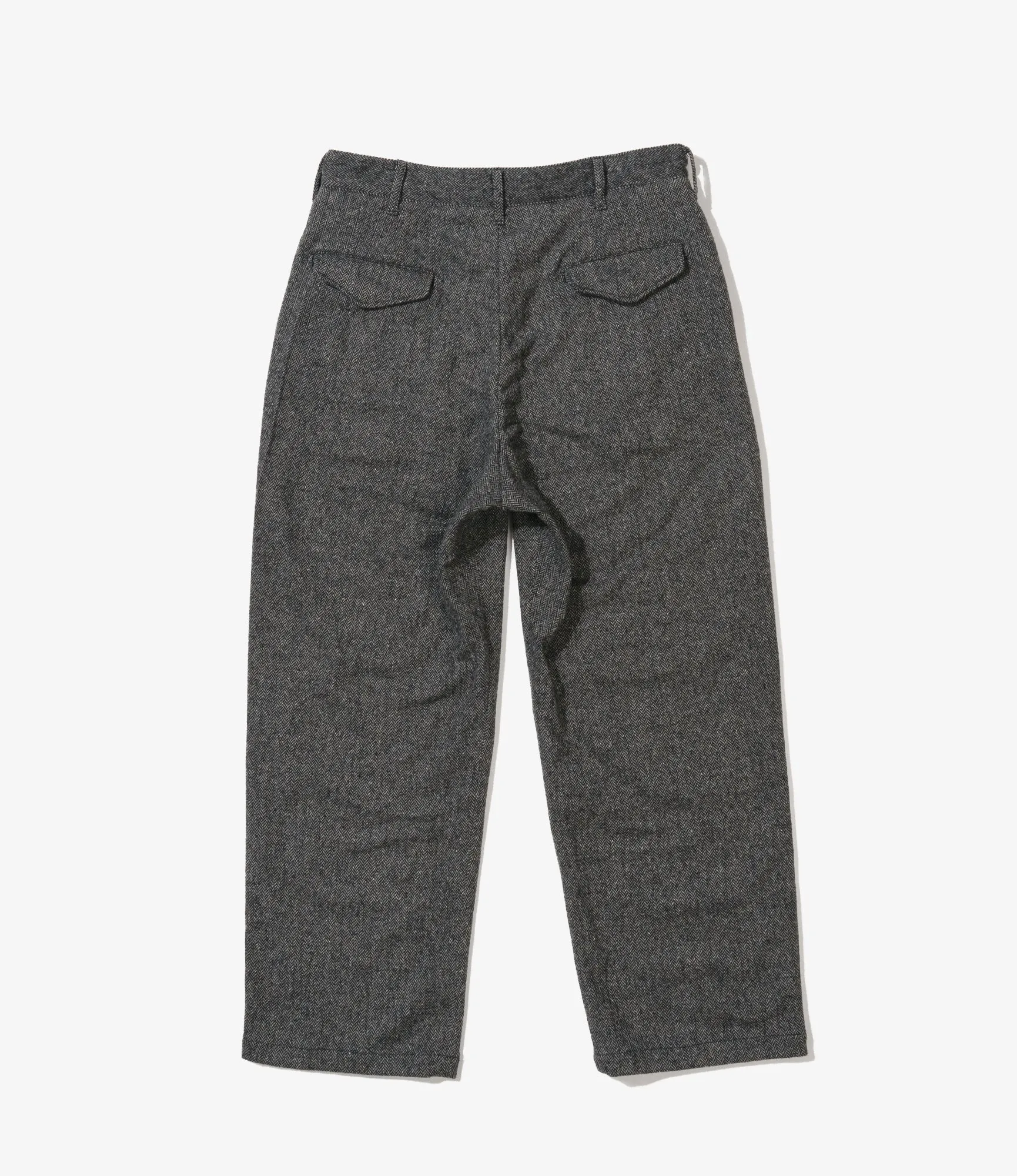 Officer Pant – Grey Herringbone Poly Wool