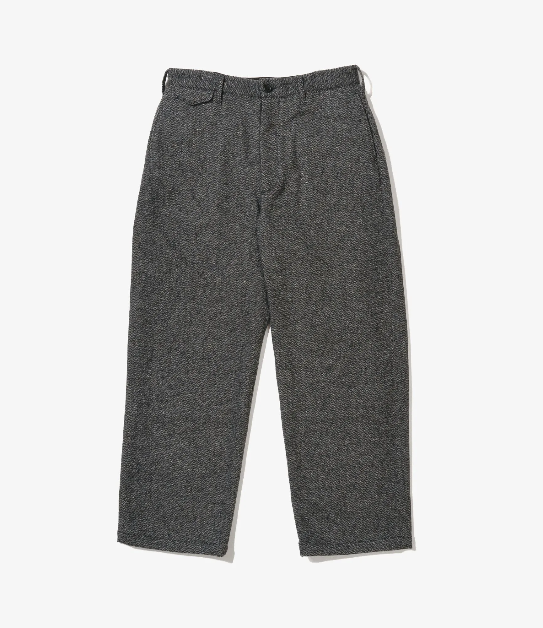 Officer Pant – Grey Herringbone Poly Wool