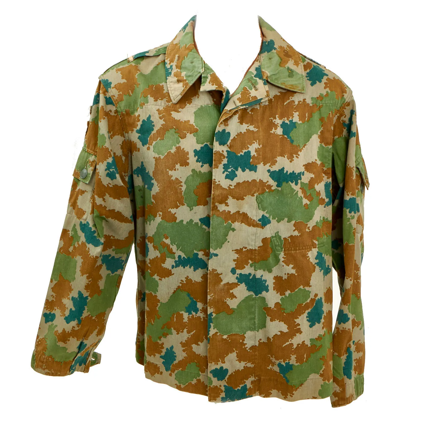 1964 Dated East German M58 Blumentarn Camouflage Utility Uniform Set - Blouse and Trousers