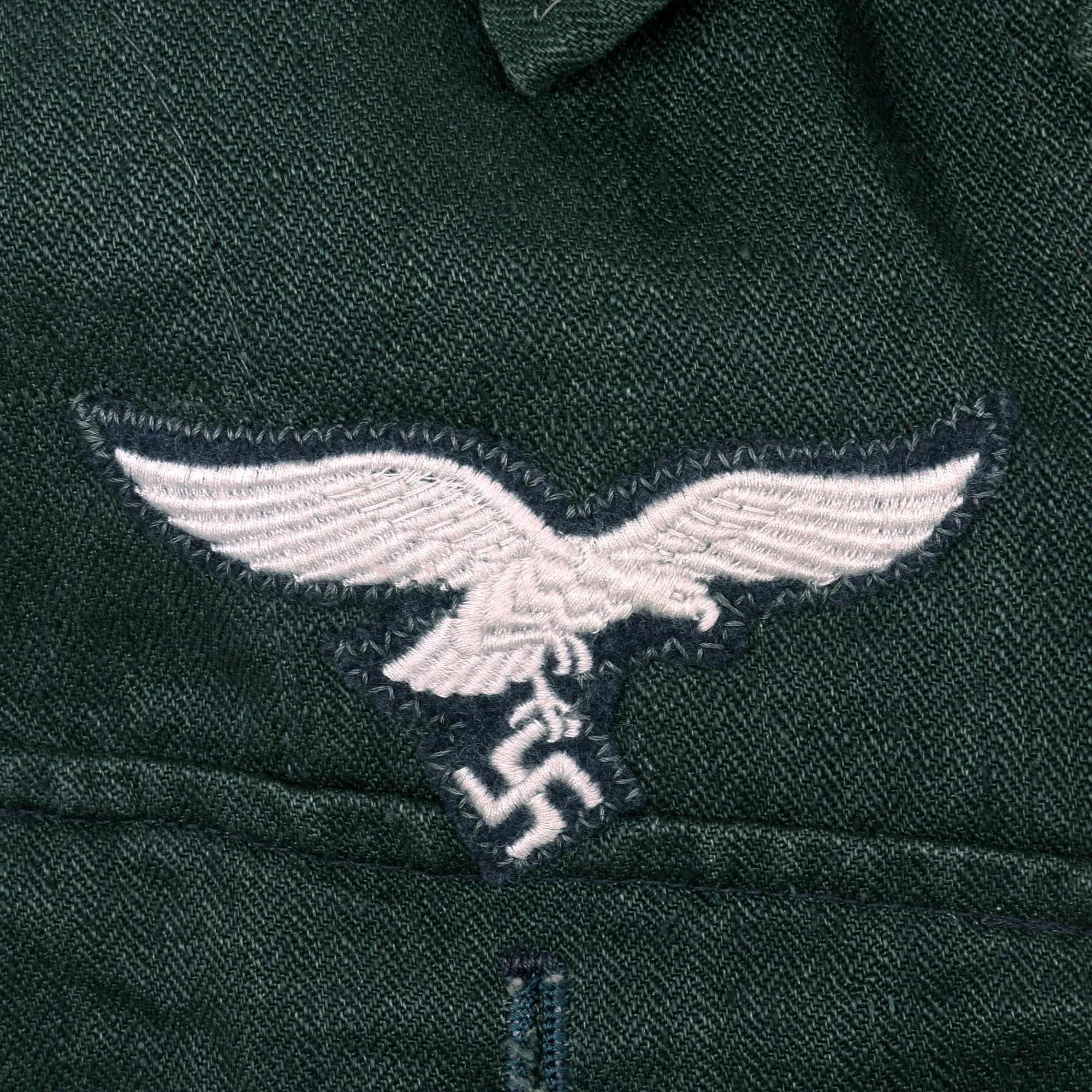 Original German WWII Luftwaffe Flight Branch Feldwebel NCO HBT Reed Green M43 Service Tunic