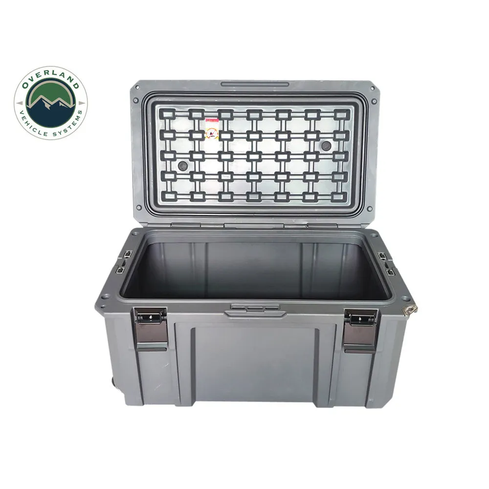 Overland Vehicle Systems - D.B.S. - Dark Grey 169 Qt. Dry Box with Wheels, Drain & Bottle Opener