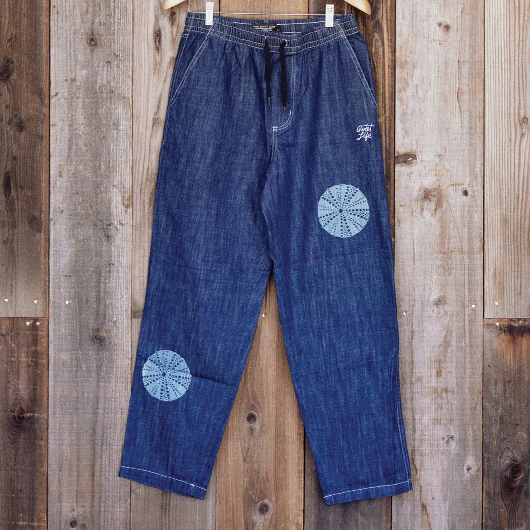 QL x Lonely Palm Denim Carpenter Pant - Dk. Blue Urchins - Small